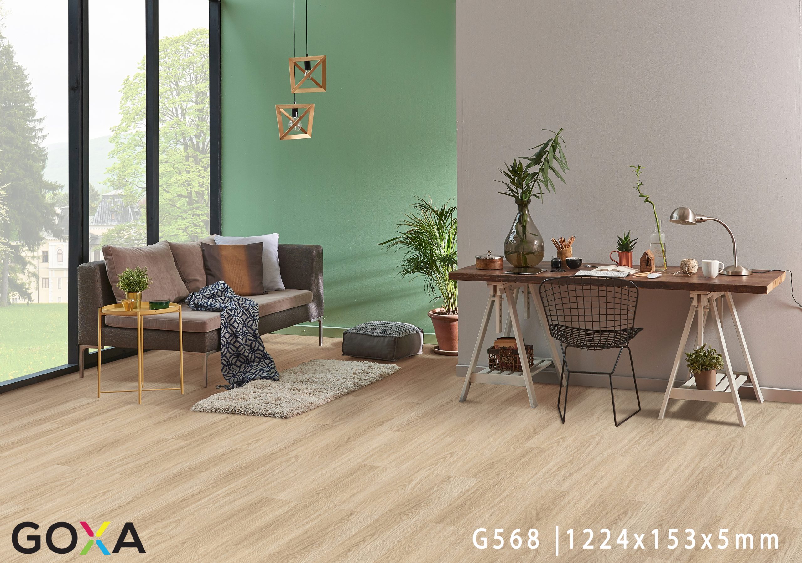 Green,And,Grey,Wall,Together,In,The,Some,Living,Room.